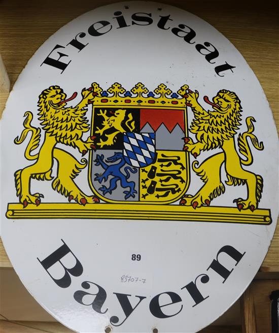 A Freistaat Bayern enamel sign